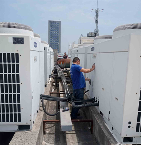 海港中央空调制热和不制冷系统维修方法